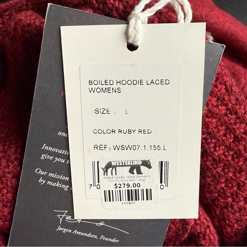 AMUNDSEN 100% Merino Wool Lace Up Hoodie Women's L - Picture 8 of 12